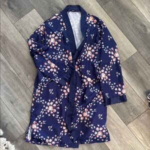 Morgan Lane Floral Blue Pink Robe for Sleepwear